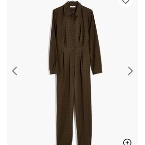 Madewell coverall jumpsuit in grid dot
